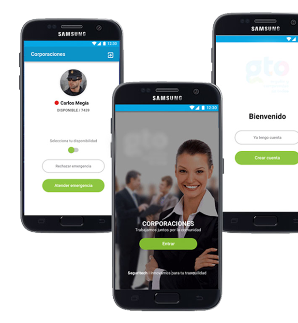 Mockups Transparentes App Corporaciones
